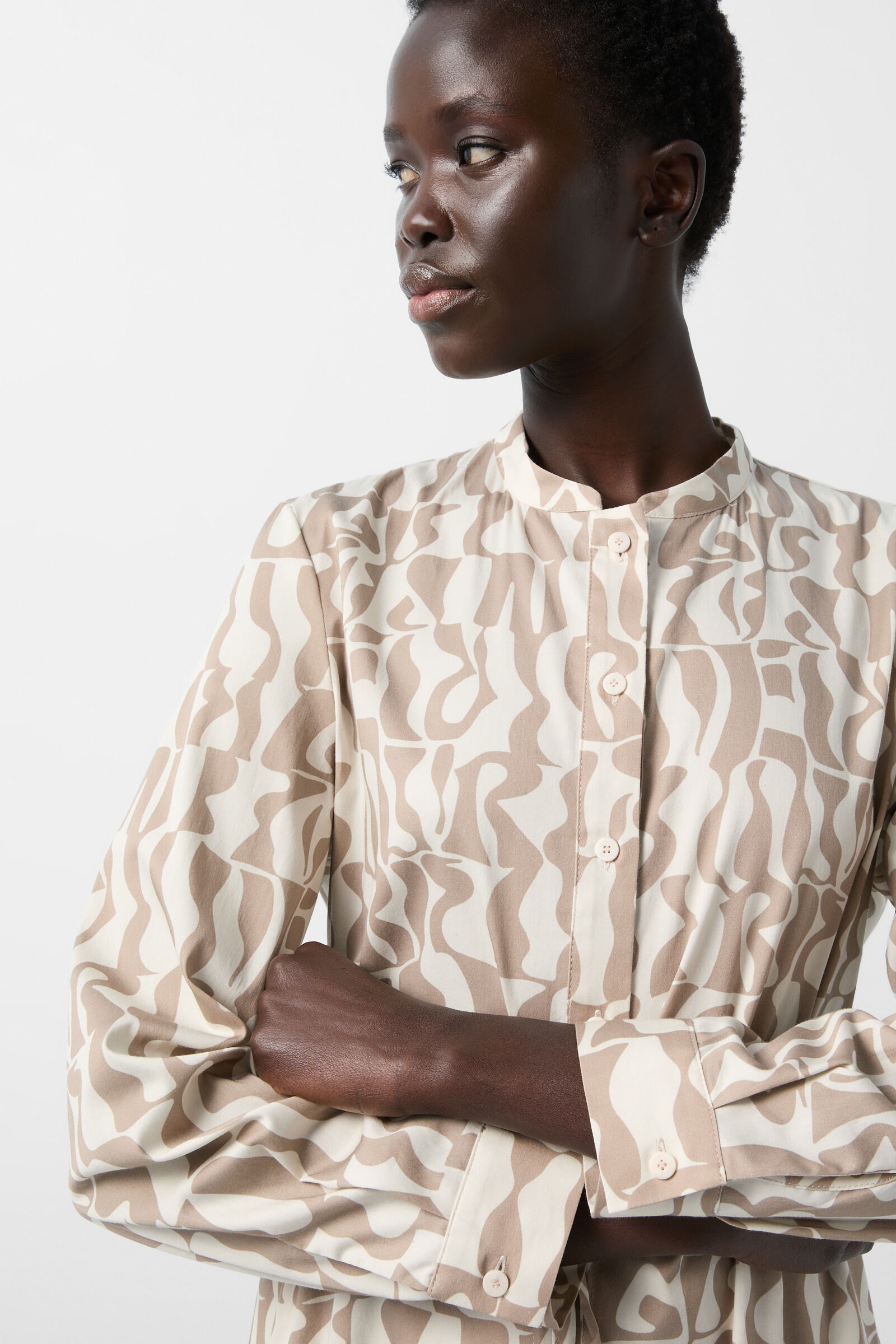 Dress Shanice in Caramel/cream - 5