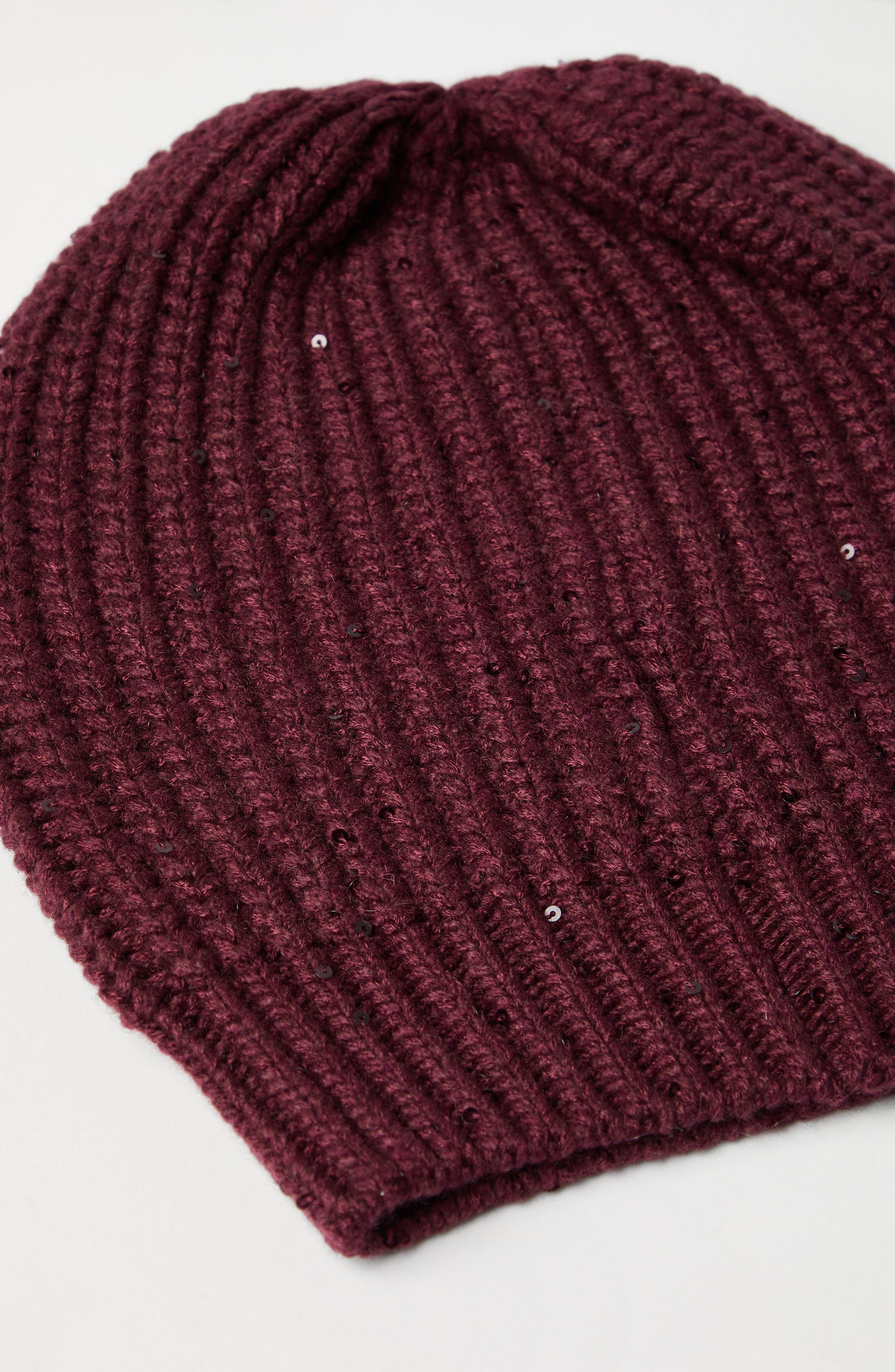 Brunello Cucinelli Cashmere and silk beanie in Amaranth at Nordstrom - 3