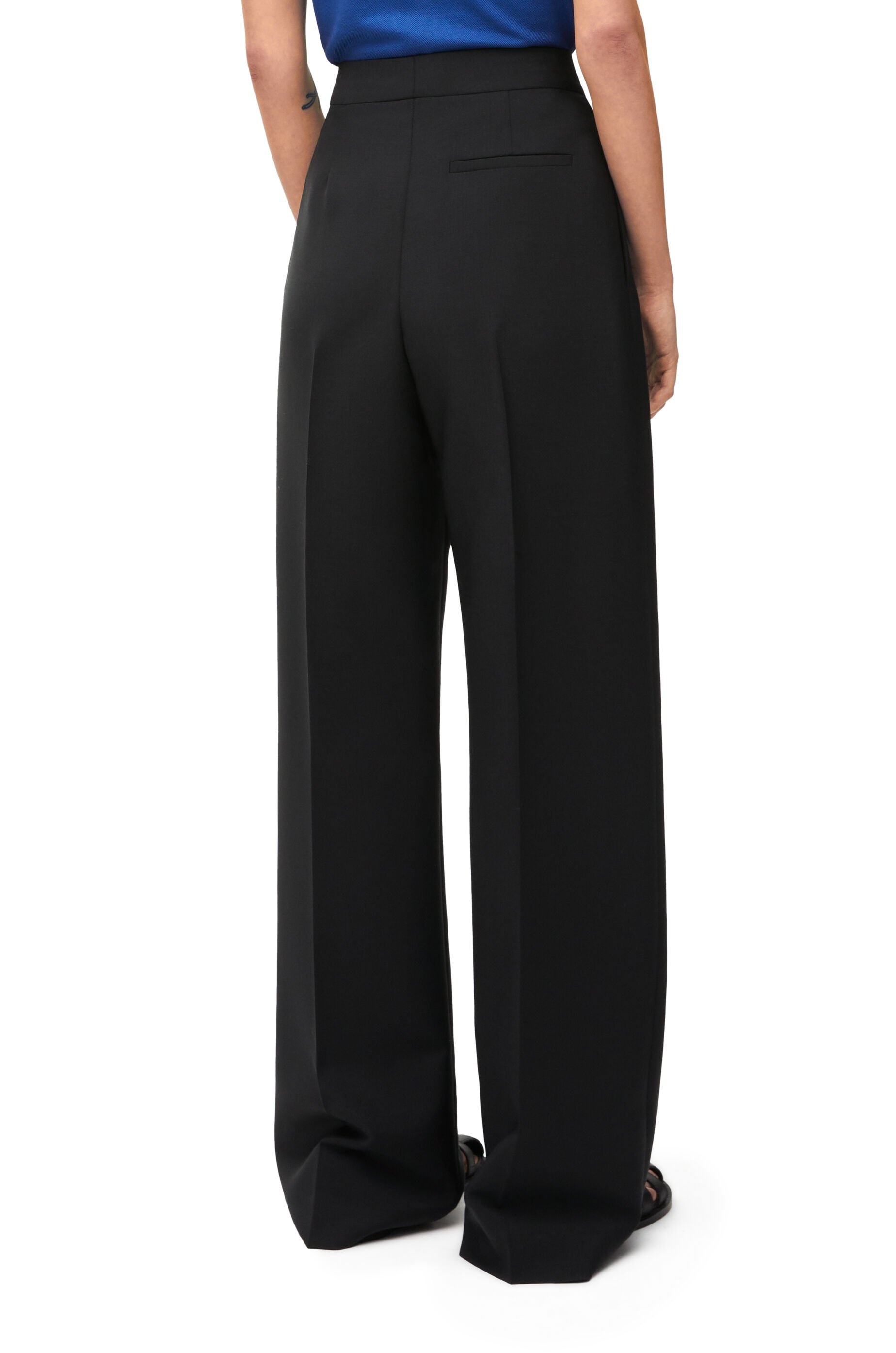 High waisted trousers in mohair and wool - 4