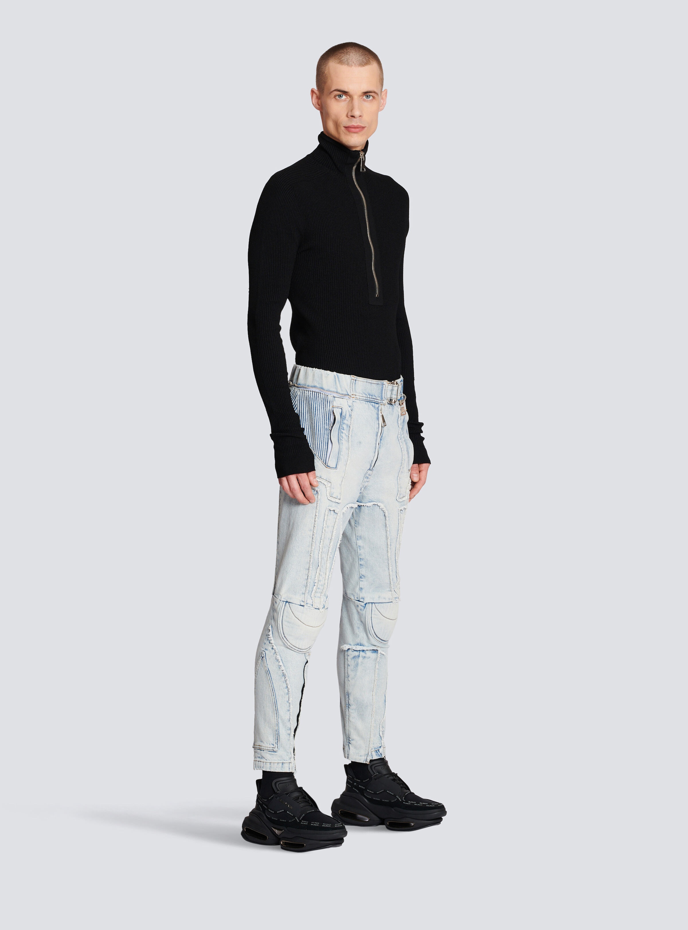 Ribbed cotton slim-fit jeans - 3