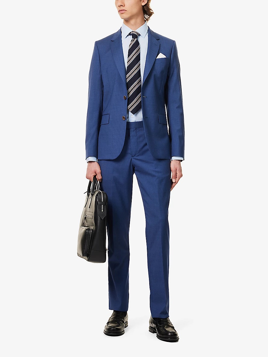 The Soho single-breasted regular-fit tapered-leg wool suit - 2