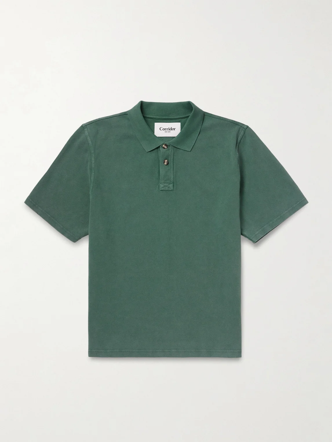 Garment-Dyed Cotton-Piqué Polo Shirt - 1