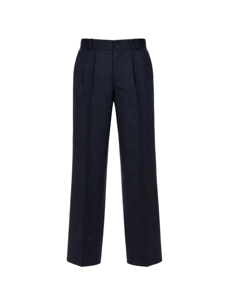 pinstripe pleated trousers 1