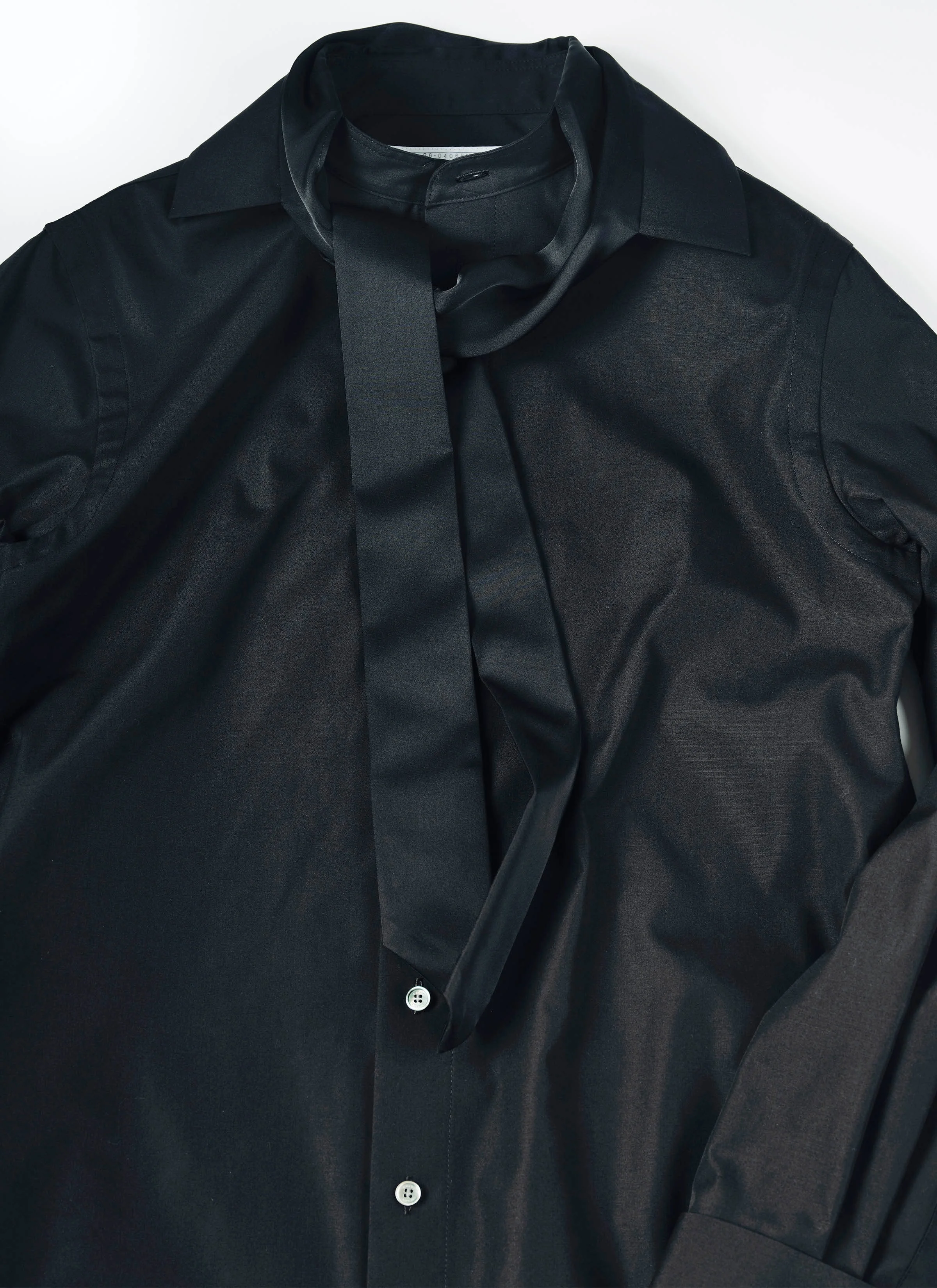 Poplin Shirt (with Satin Tie) - 1