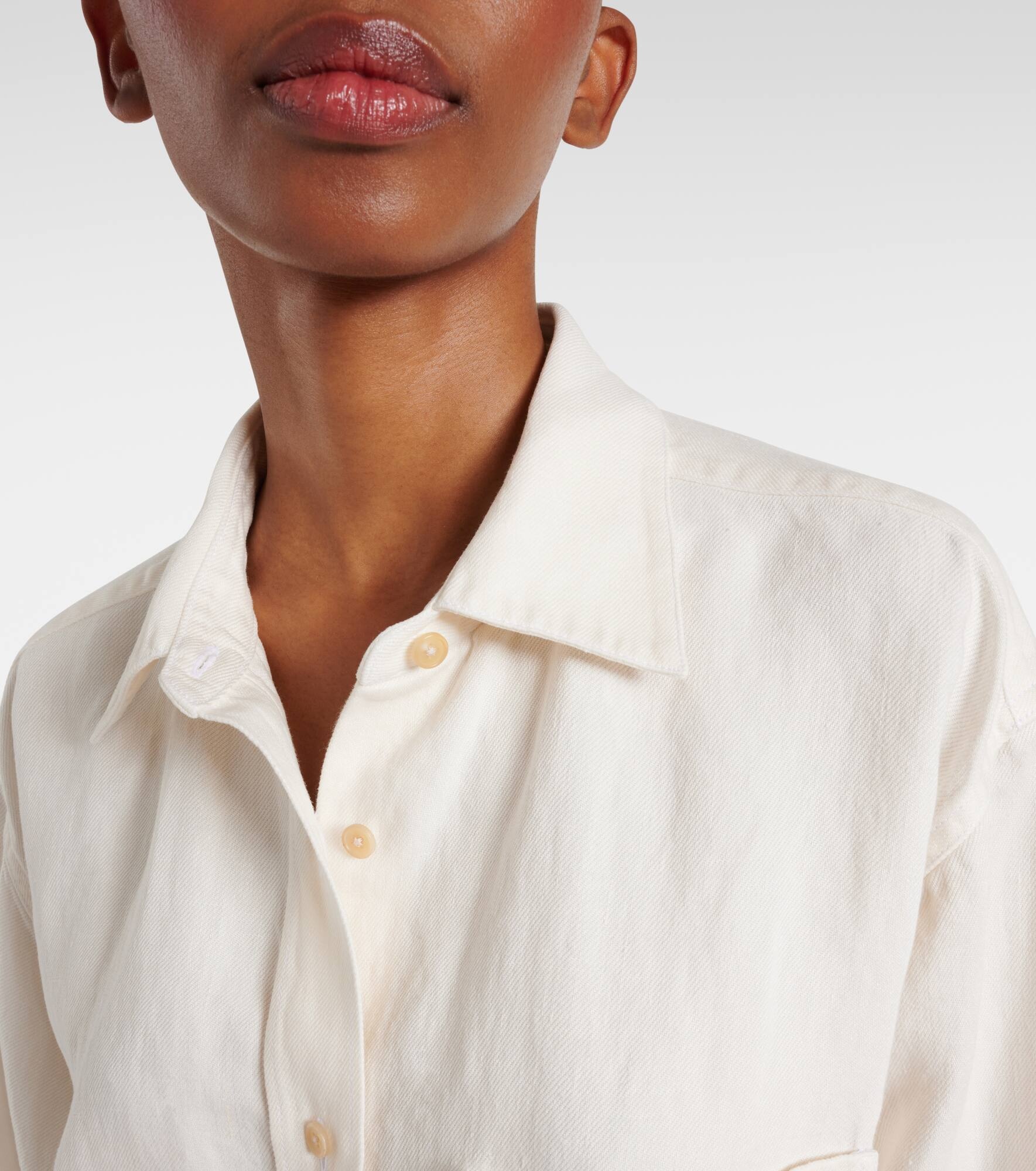Nesson oversized linen denim shirt - 4