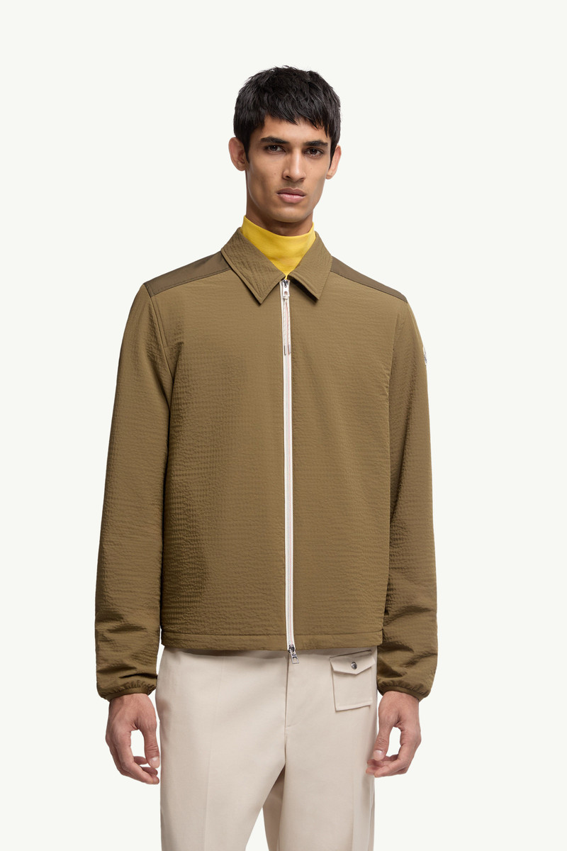 Padded Seersucker Zip-Up Shirt 3