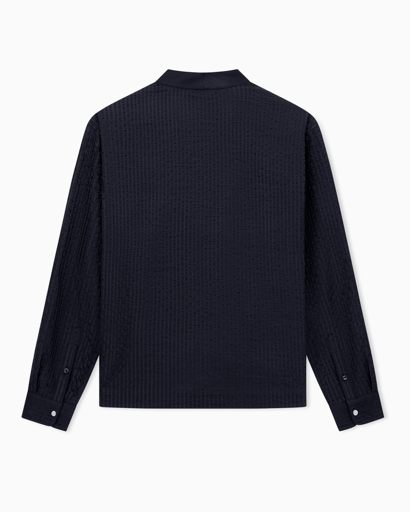 COTTON AND SILK BLEND SEERSUCKER OVERSIZED SHIRT 3