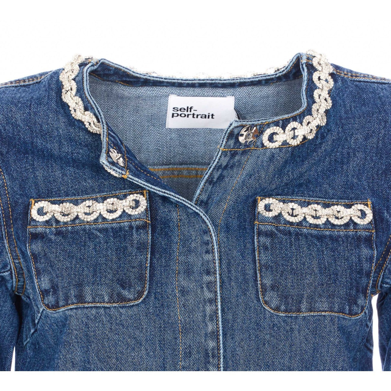 Self Portrait Women Denim Jacket - 4