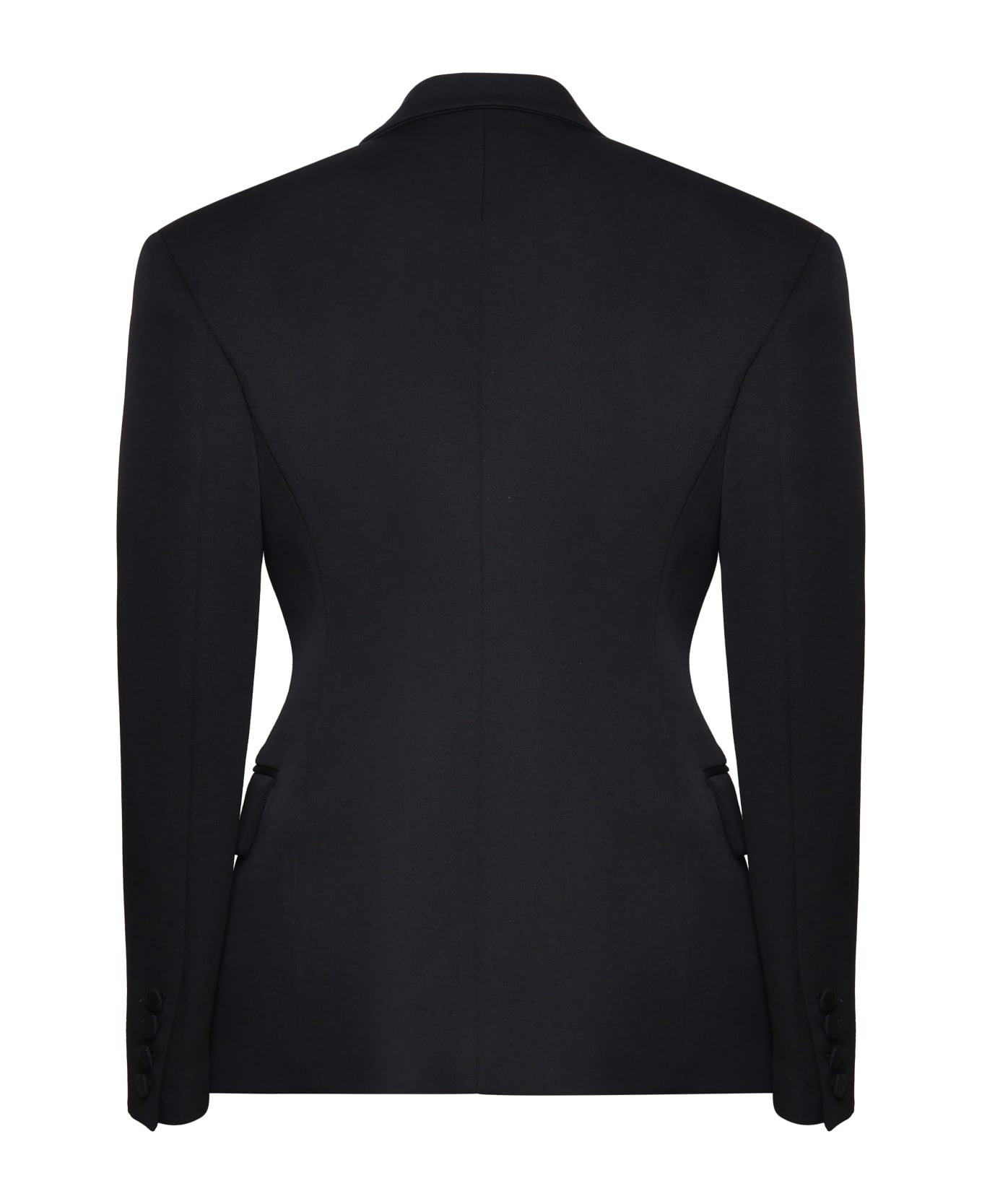Black Wool Blazer - 3
