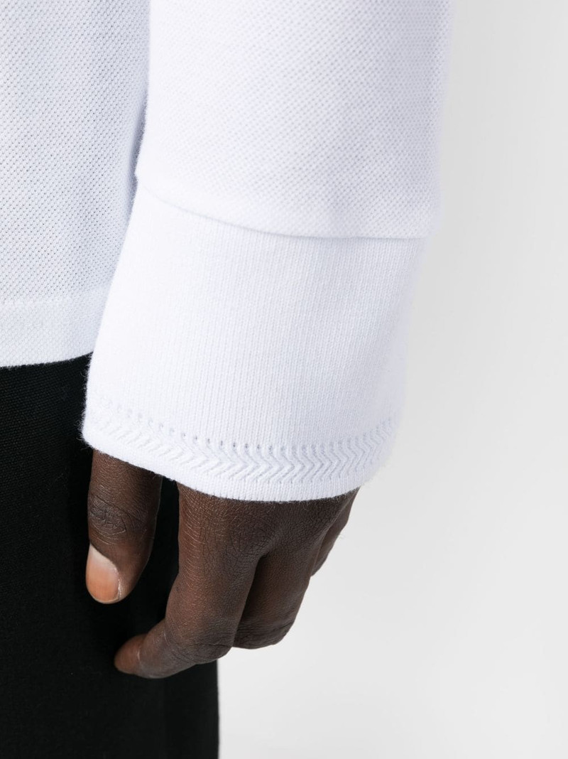 logo-print long-sleeved polo shirt 5