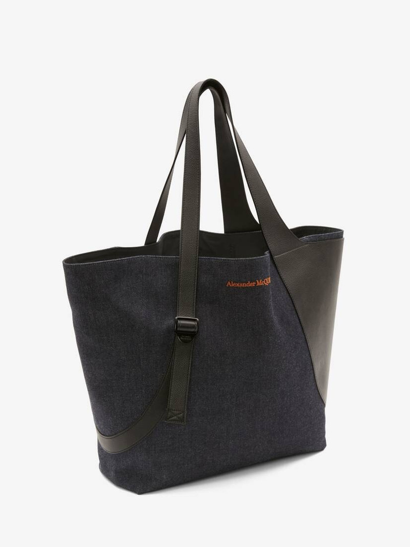 Alexander McQueen Harness Tote in Navy/black outlook