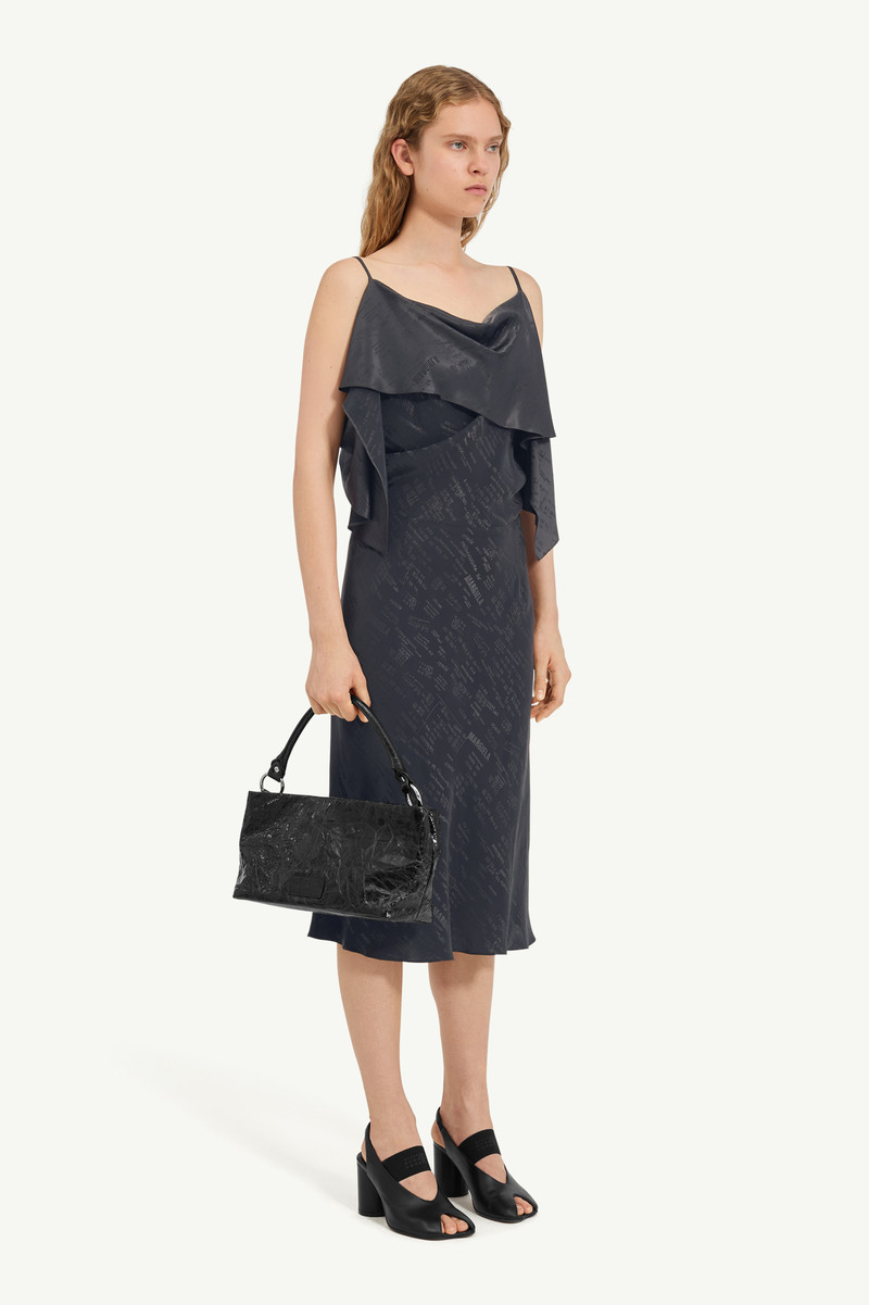 MM6 Maison Margiela Folded jacquard slip dress outlook