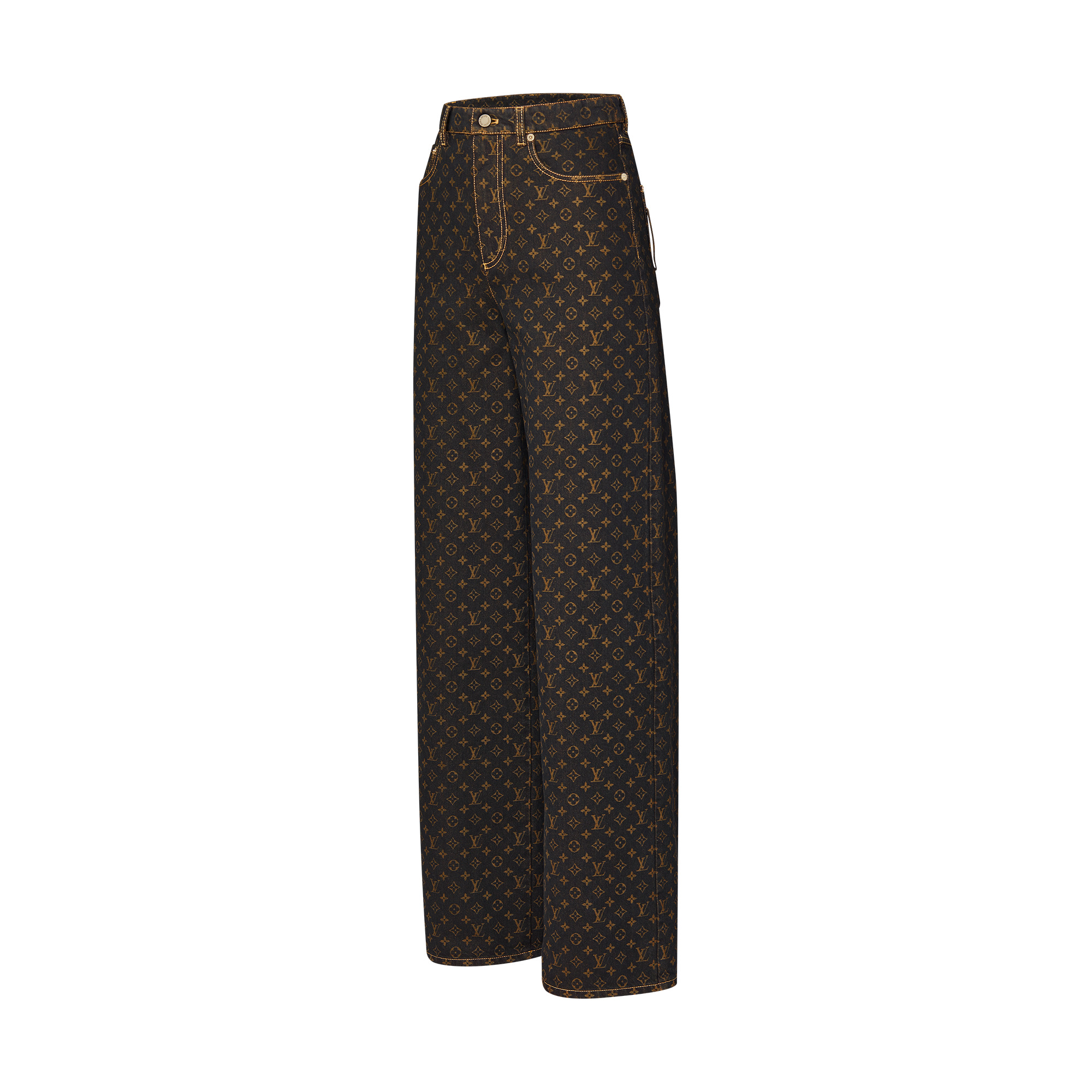 Monogram Straight-Cut Jeans - 2