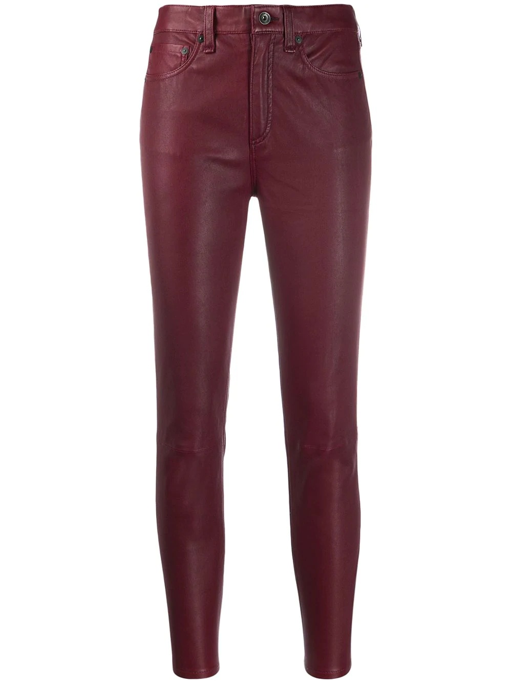 lambskin leather trousers - 1