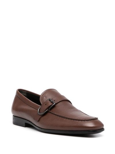 Tod's buckle-detail square-toe loafers outlook