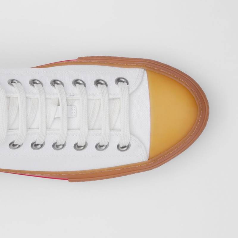 Burberry Logo Detail Cotton Sneakers outlook