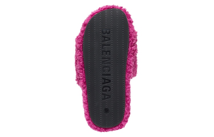 (WMNS) Balenciaga Cities Paris Furry Slides 'Pink' 654261W2DO25301 - 6