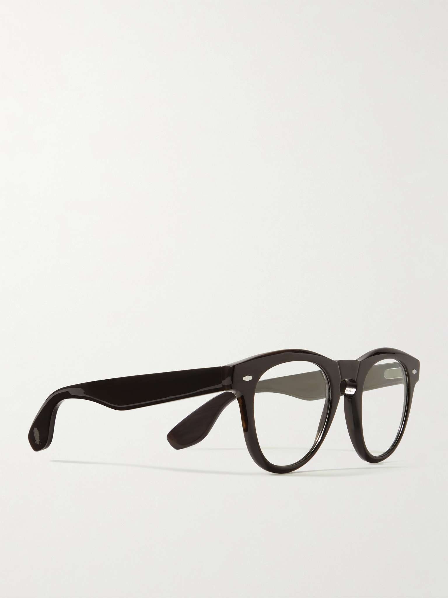 + Oliver Peoples Round-Frame Horn Optical Glasses - 3