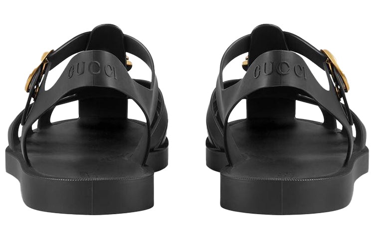 Gucci Black Rubber Buckle Strap Sandal 'Black' 463463-J8700-1000 - 4