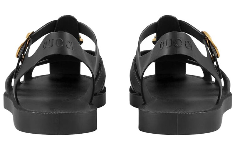 GUCCI Gucci Black Rubber Buckle Strap Sandal 'Black' 463463-J8700-1000 outlook