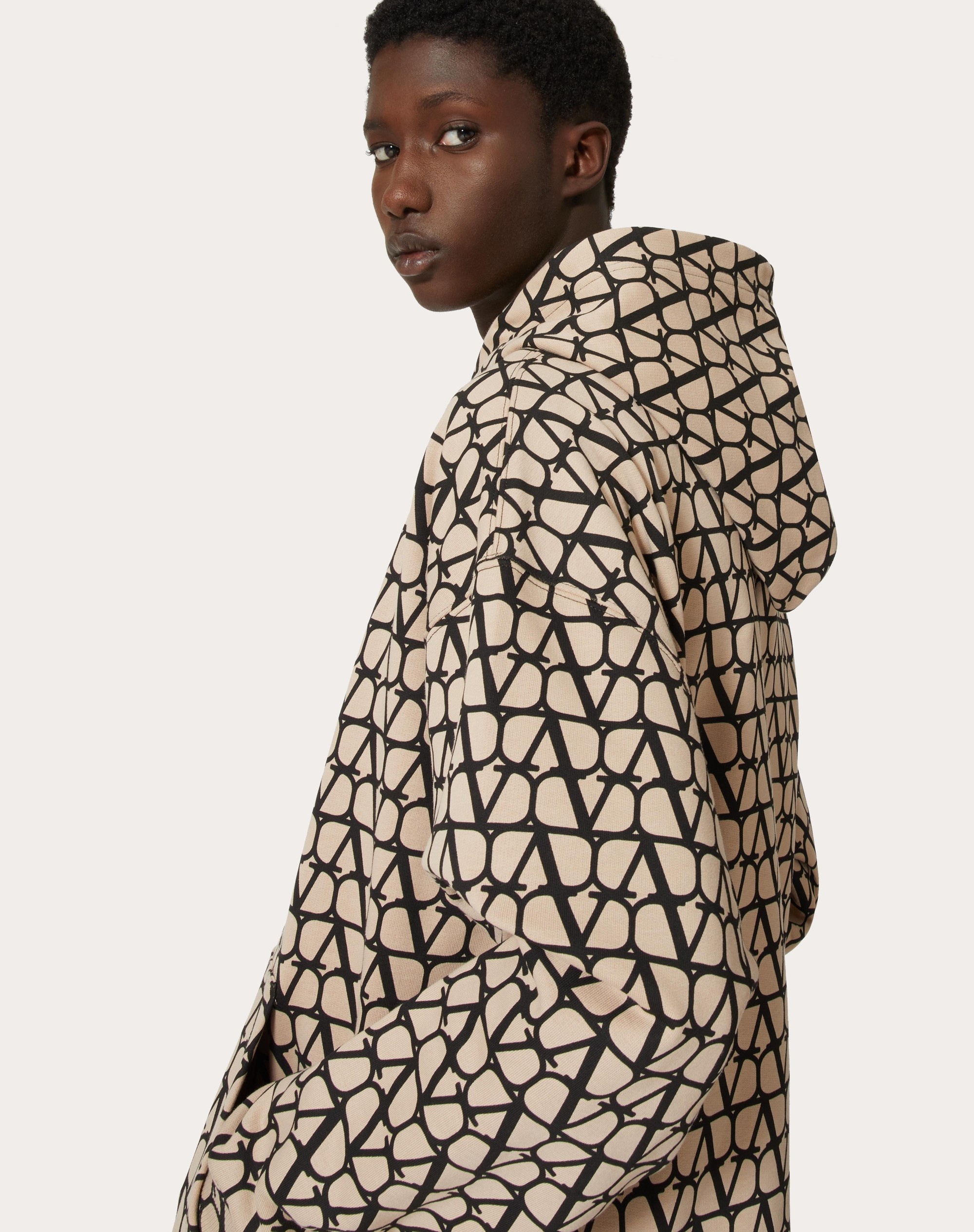 COTTON HOODED SWEATSHIRT WITH TOILE ICONOGRAPHE PRINT - 5