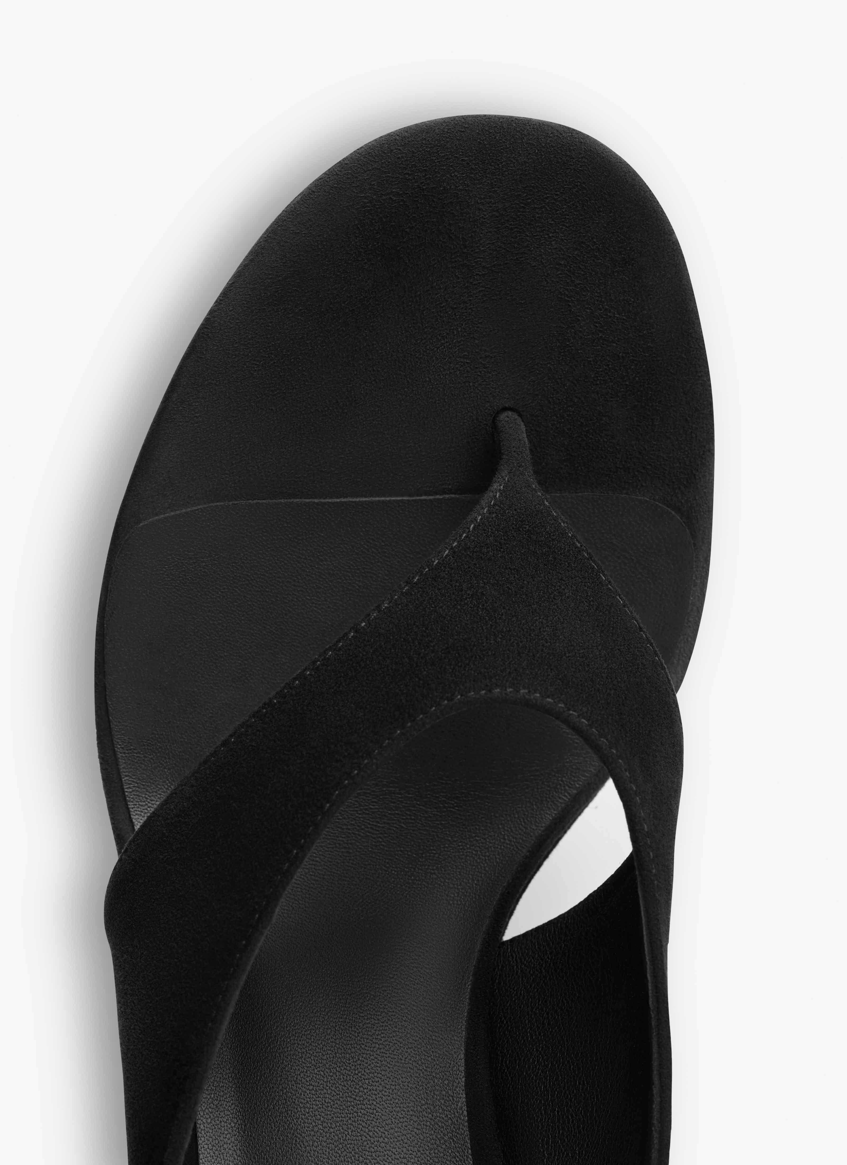 CUBE THONG MULES IN SUEDE GOATSKIN - 5