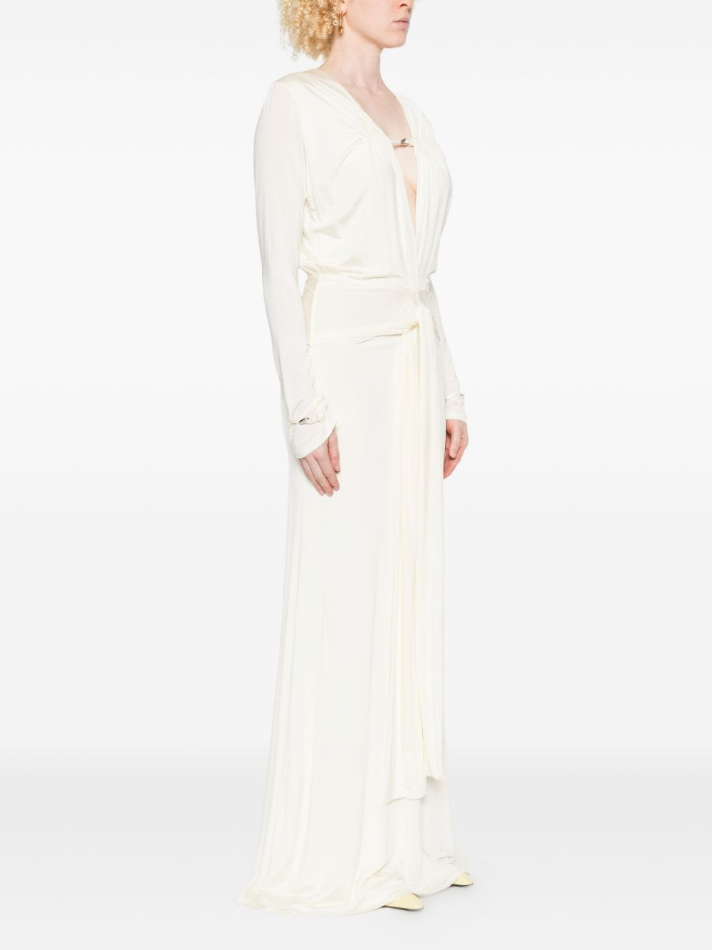 Filomena long-sleeve wrap dress - 3