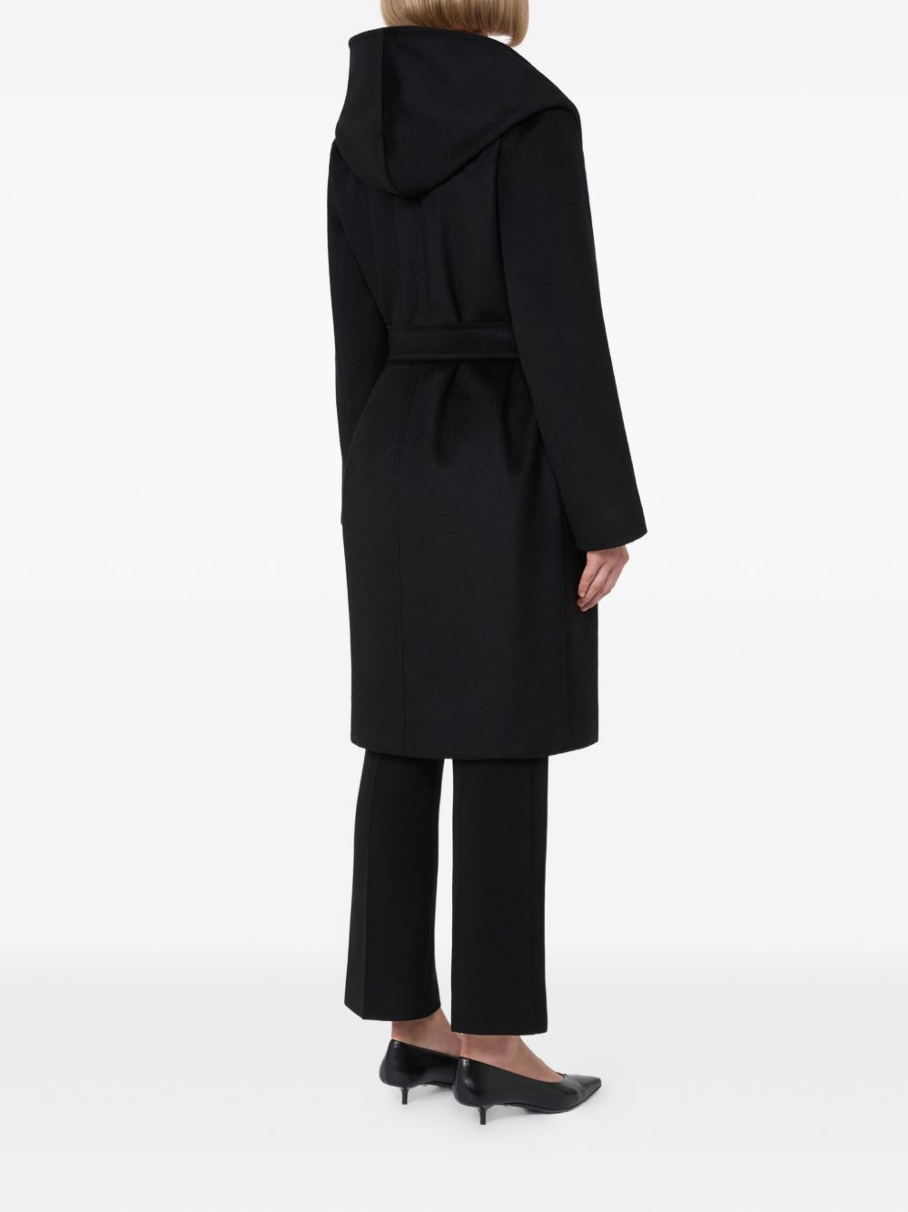 hooded belted coat - 3
