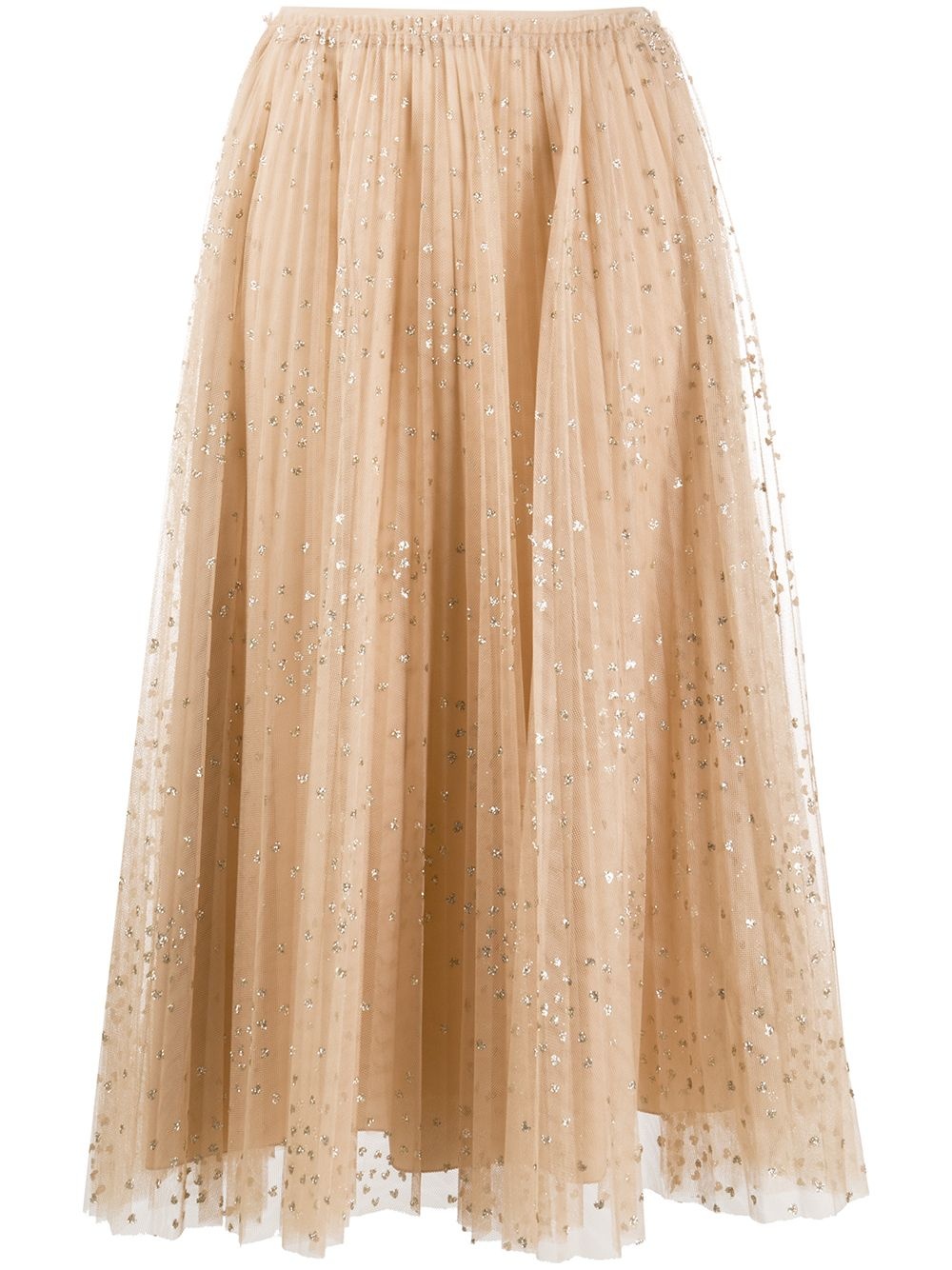 glitter detail pleated skirt - 1