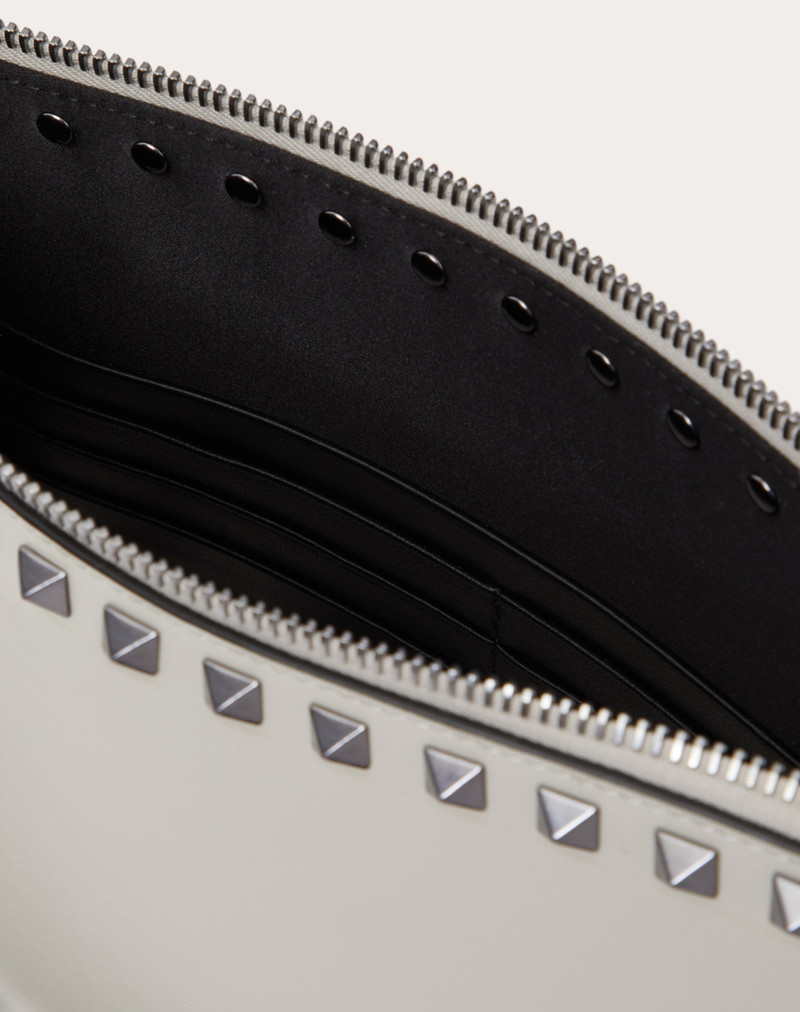 ROCKSTUD CALFSKIN POUCH 7