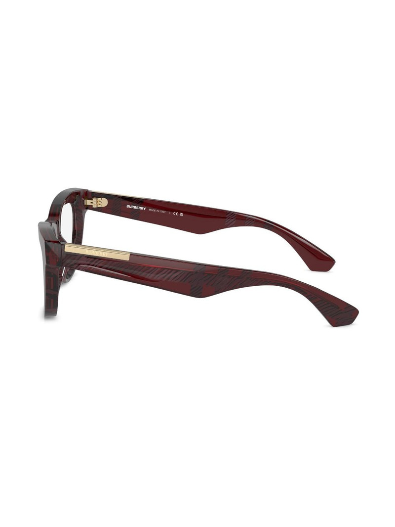 check-pattern cat-eye glasses 3