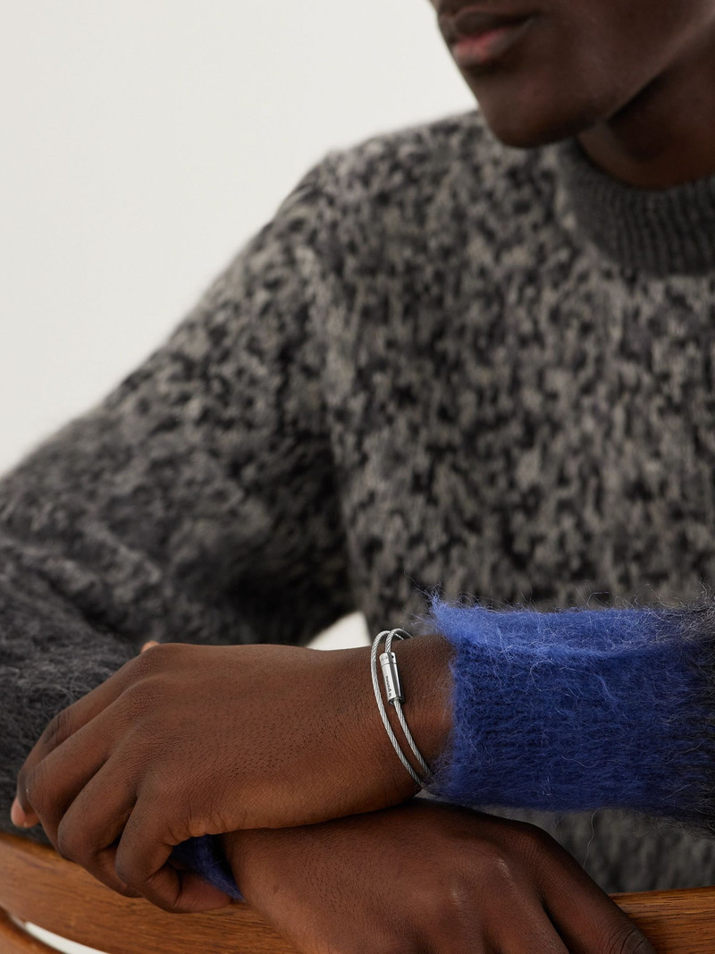 le gramme 9g Double Turn Polished Recycled-Sterling Silver Cable Bracelet Silver outlook