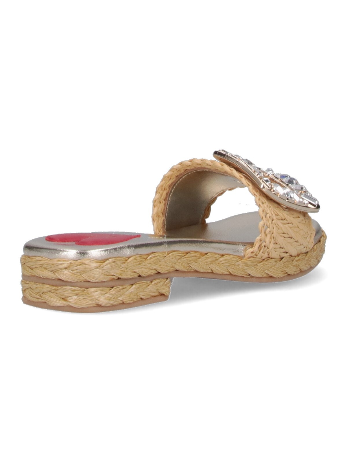 "STRASS BUCKLE" SLIDE SANDALS - 4