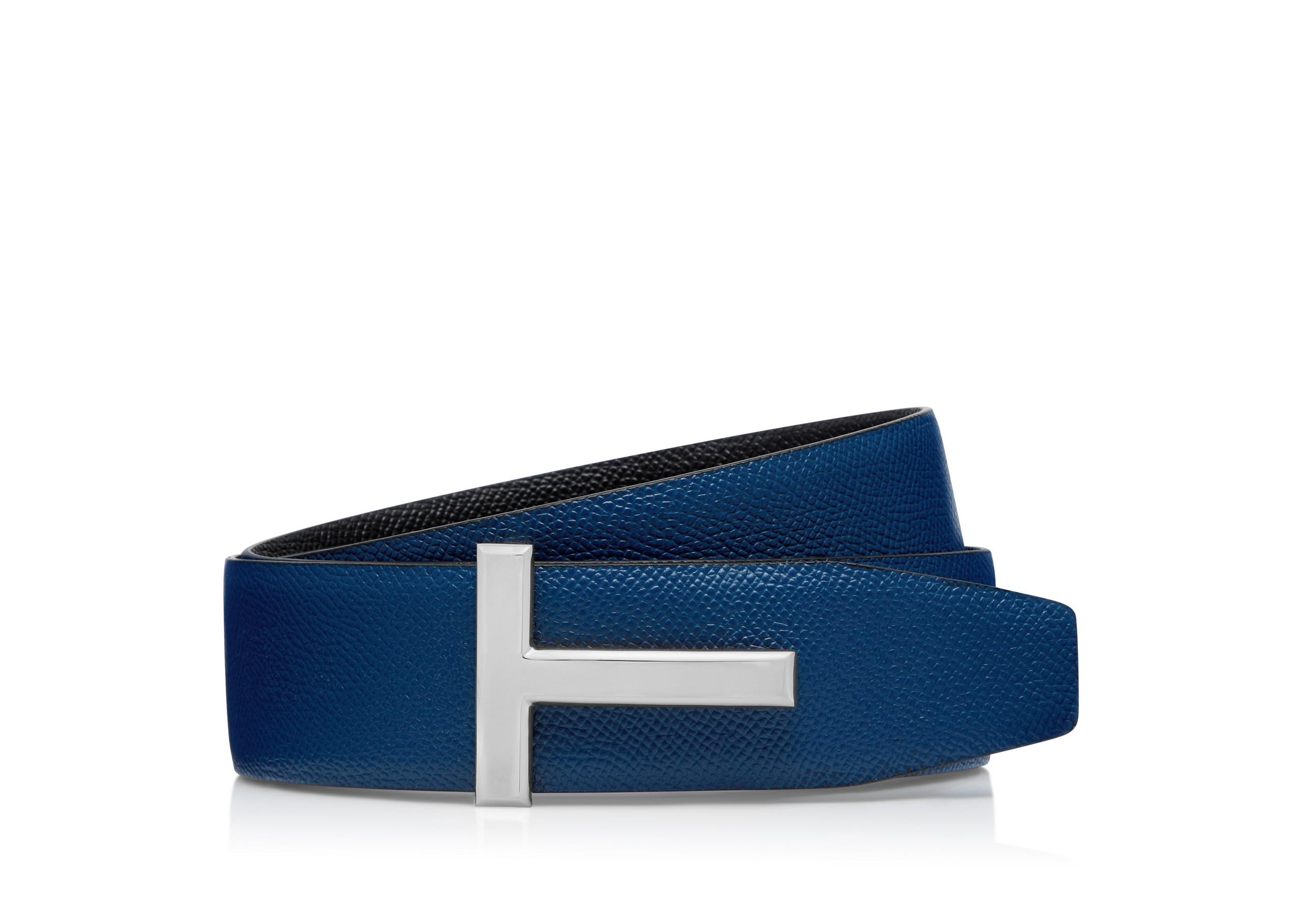 SMALL GRAIN LEATHER T ICON BELT - 3