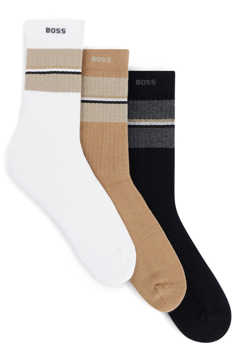 THREE-PACK OF SOCKS WITH STRIPES AND BRANDING 1