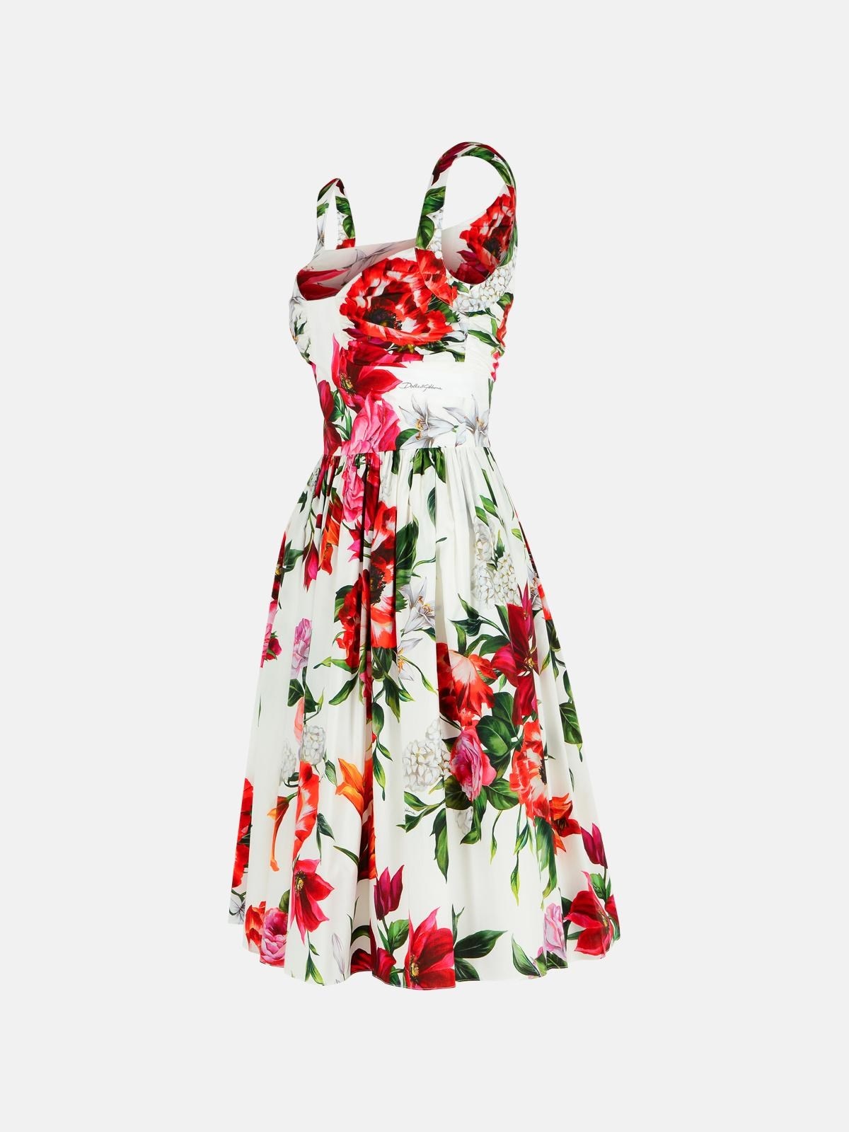 WHITE COTTON POPLIN DRESS - 2