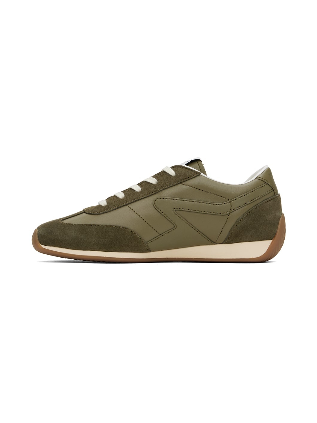Green Slim Suede Retro Runner Sneakers - 3