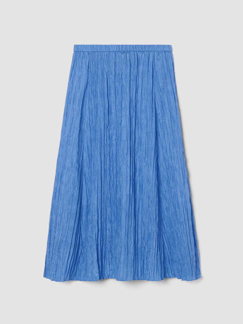 Crushed Silk Flared Skirt 1
