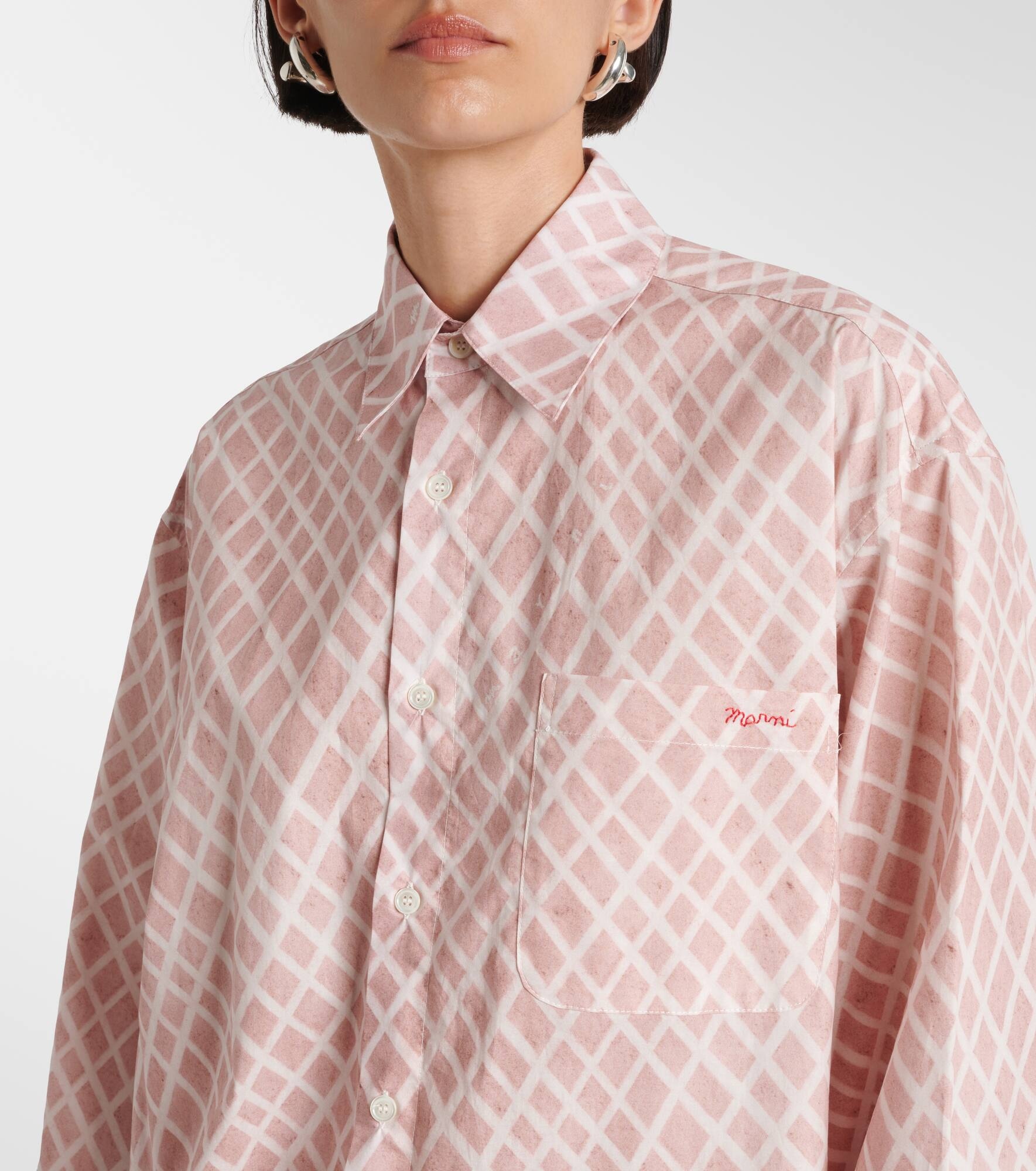 Checked cotton poplin shirt - 4