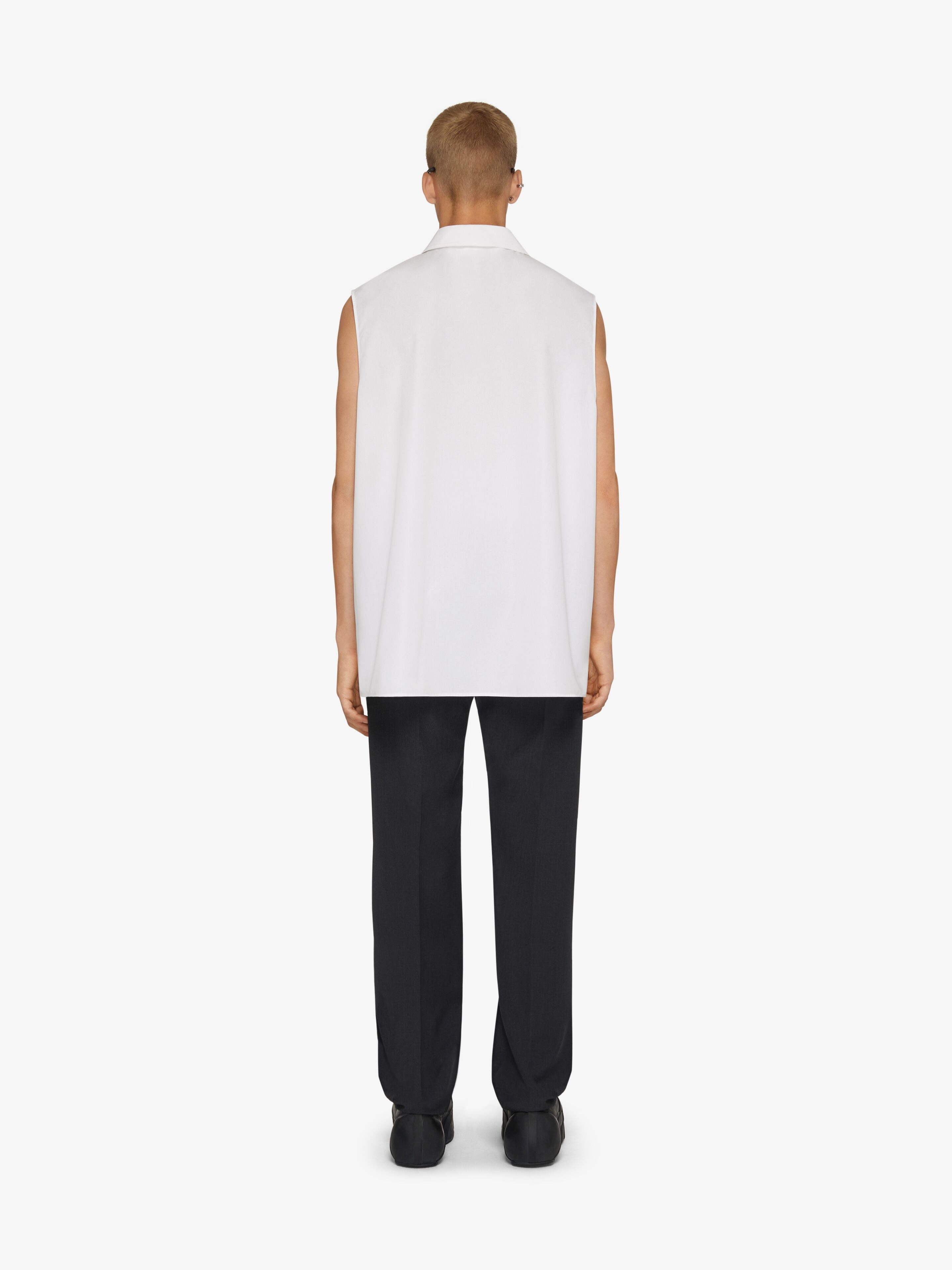 GIVENCHY SLEEVELESS SHIRT IN COTTON - 4