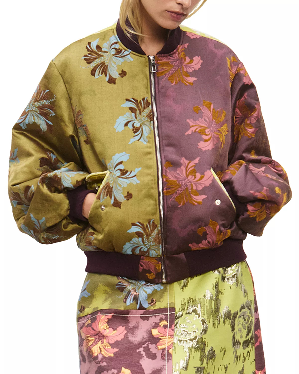 Adriana Jacquard Bomber Jacket - 2