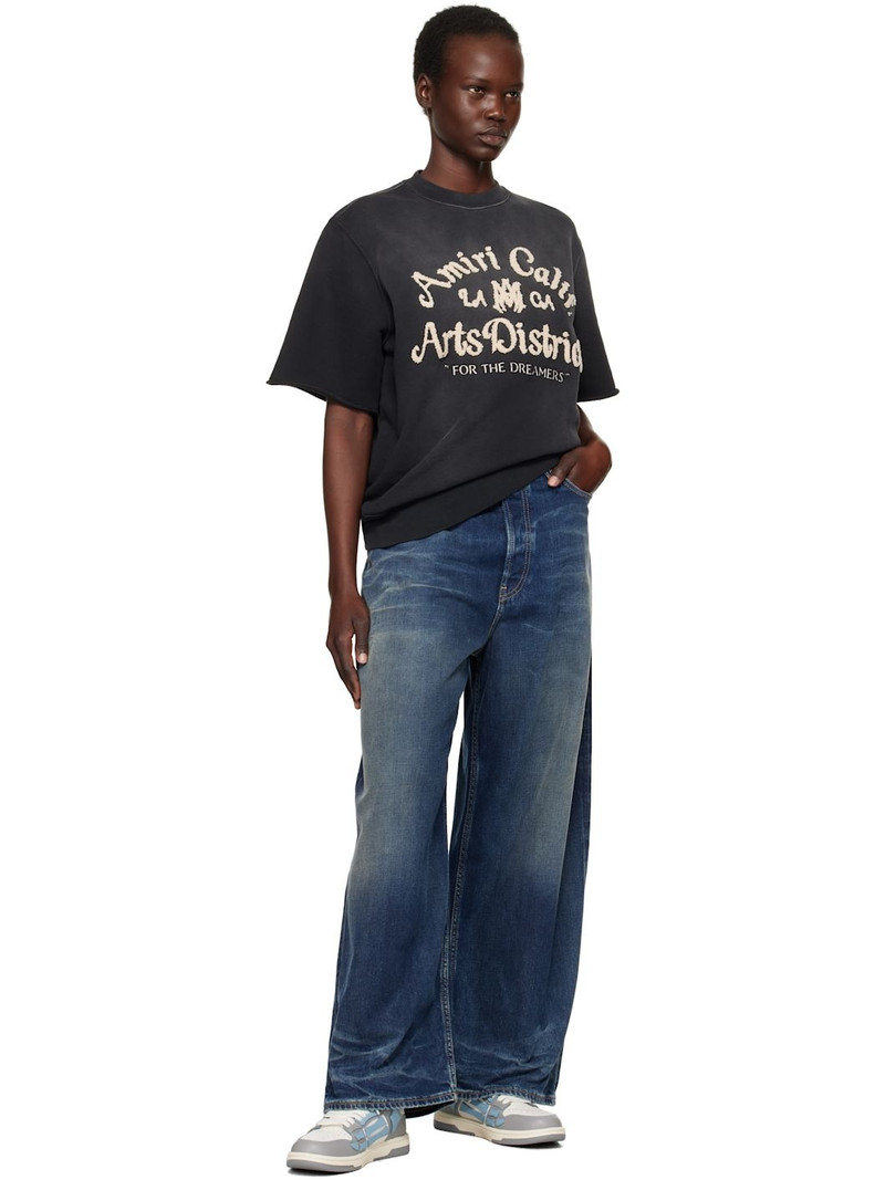 AMIRI Blue & White Varsity Skel Top Low Sneakers outlook