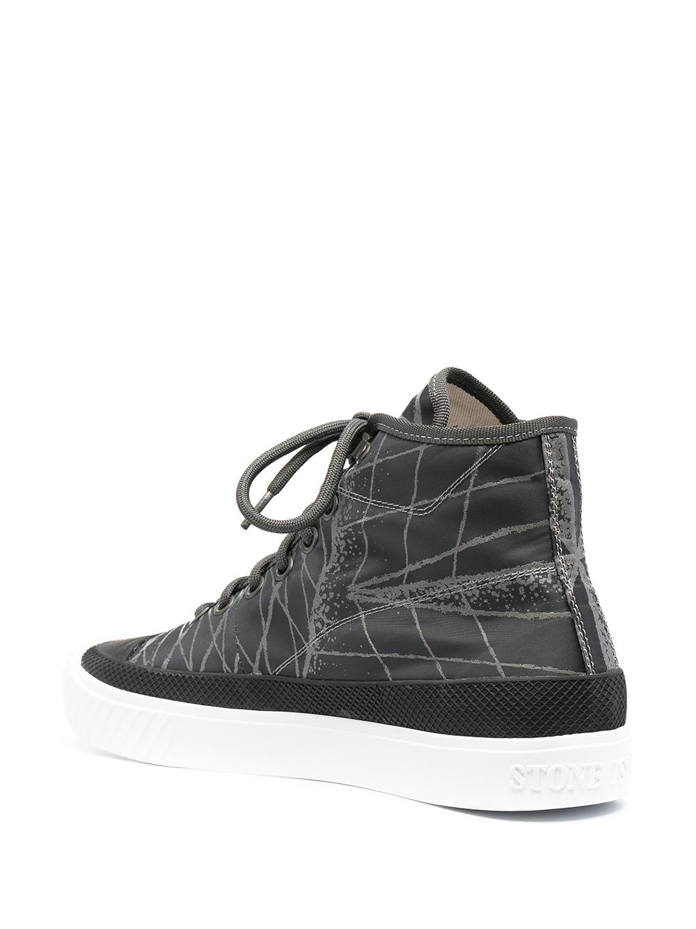 abstract-print high-top sneakers - 3