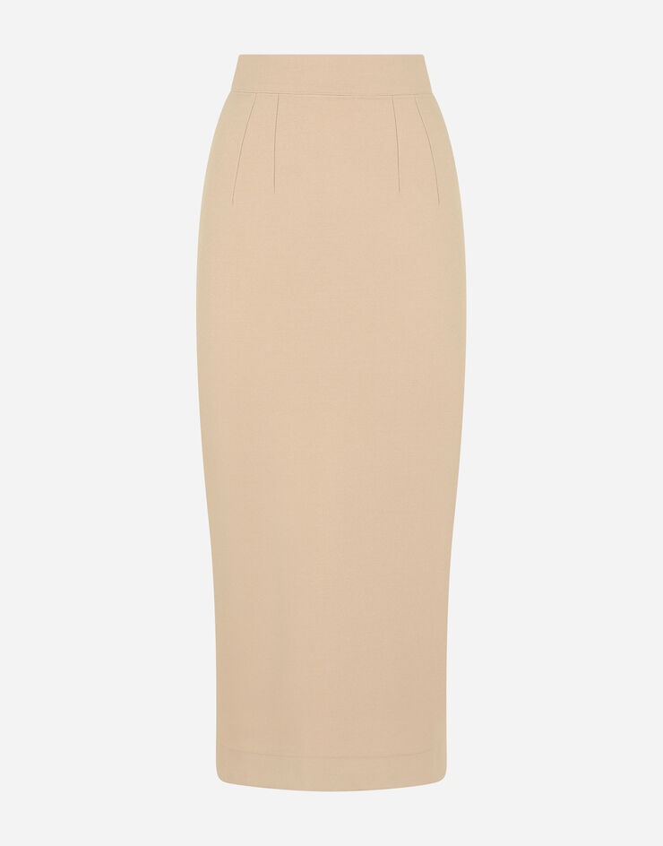 Stretch jersey midi skirt - 3