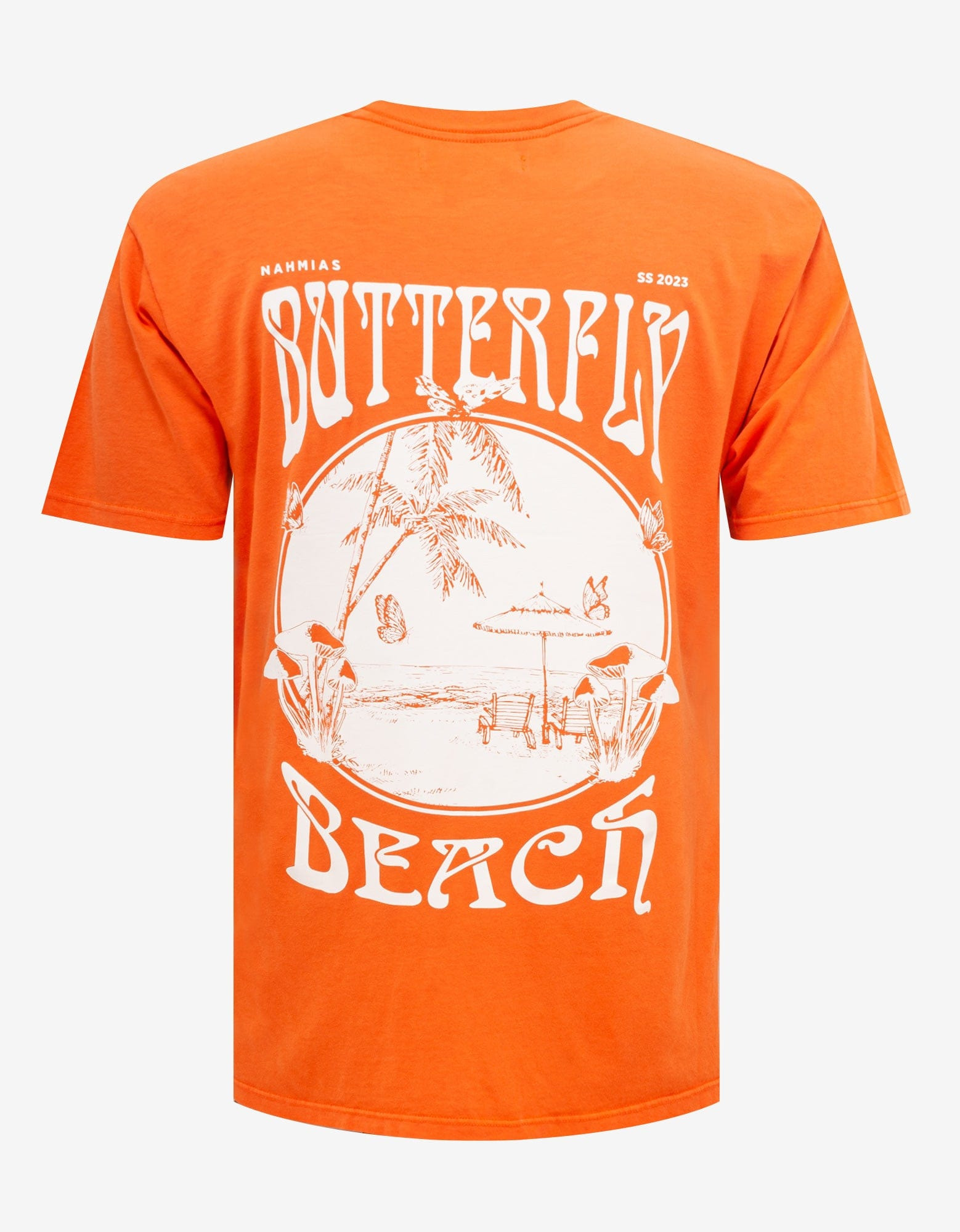 Nahmias Orange Butterfly Beach T-Shirt - 2