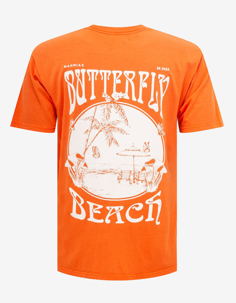 NAHMIAS Nahmias Orange Butterfly Beach T-Shirt outlook