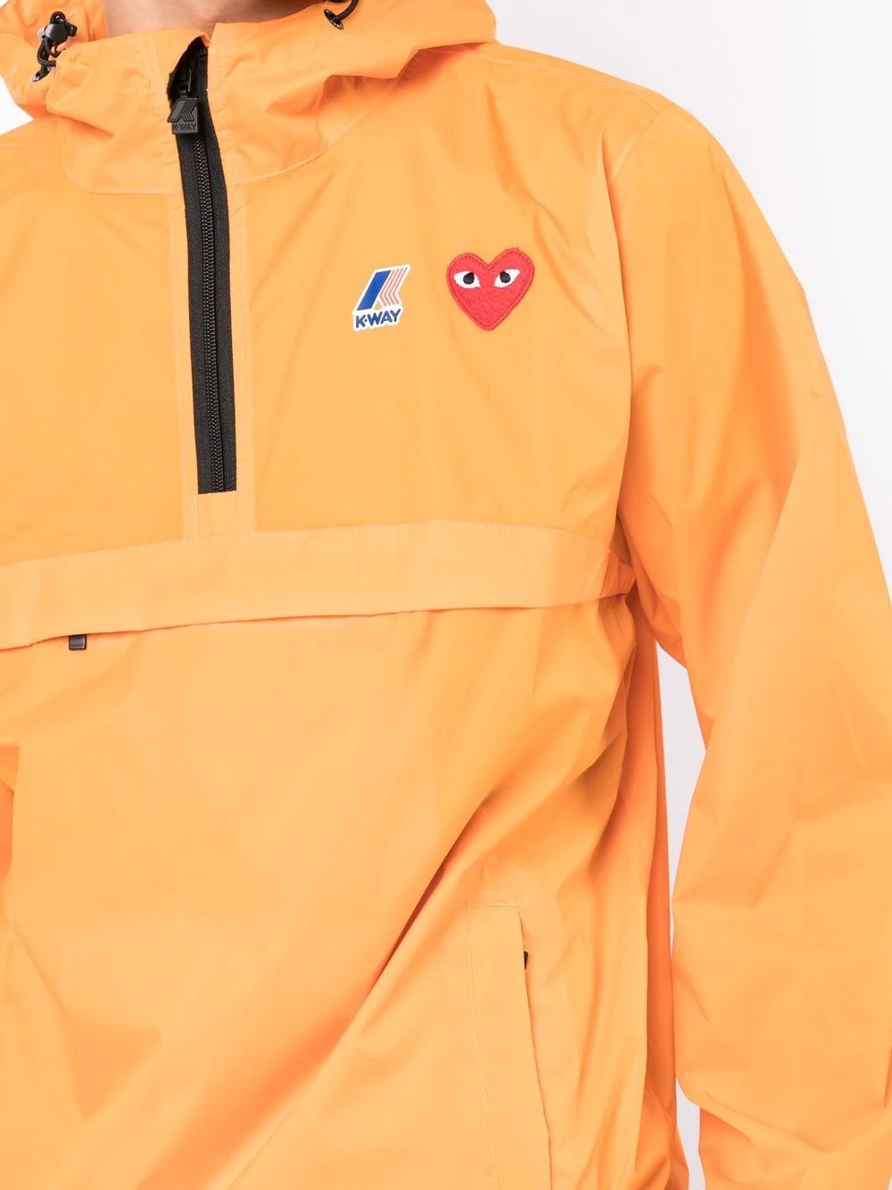 Comme des Garcons PLAY x K Way quarter zip hoodie REVERSIBLE