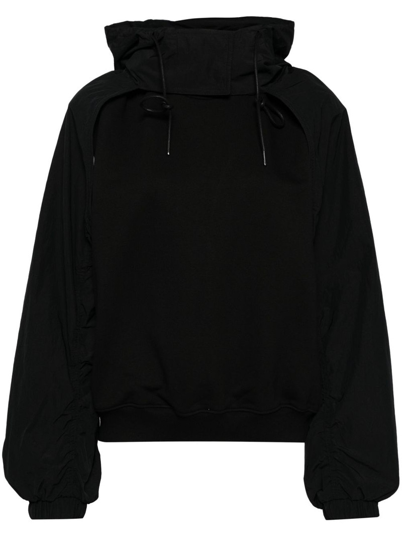 mock neck hoodie 1