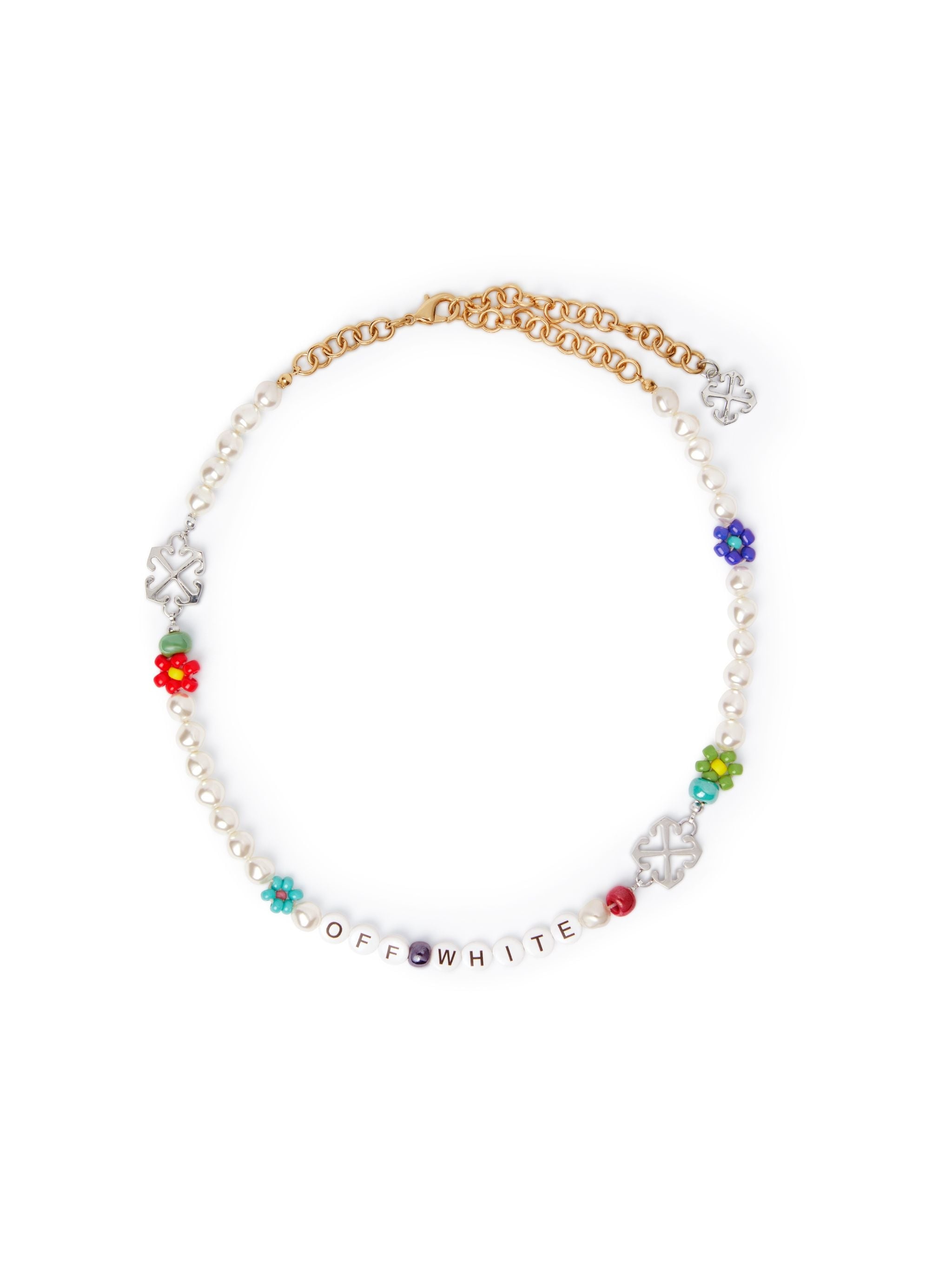 Multicolor Beads And Pearls Necklace - 1