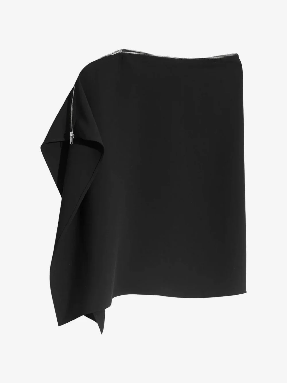 zip-detail asymmetric skirt - 1